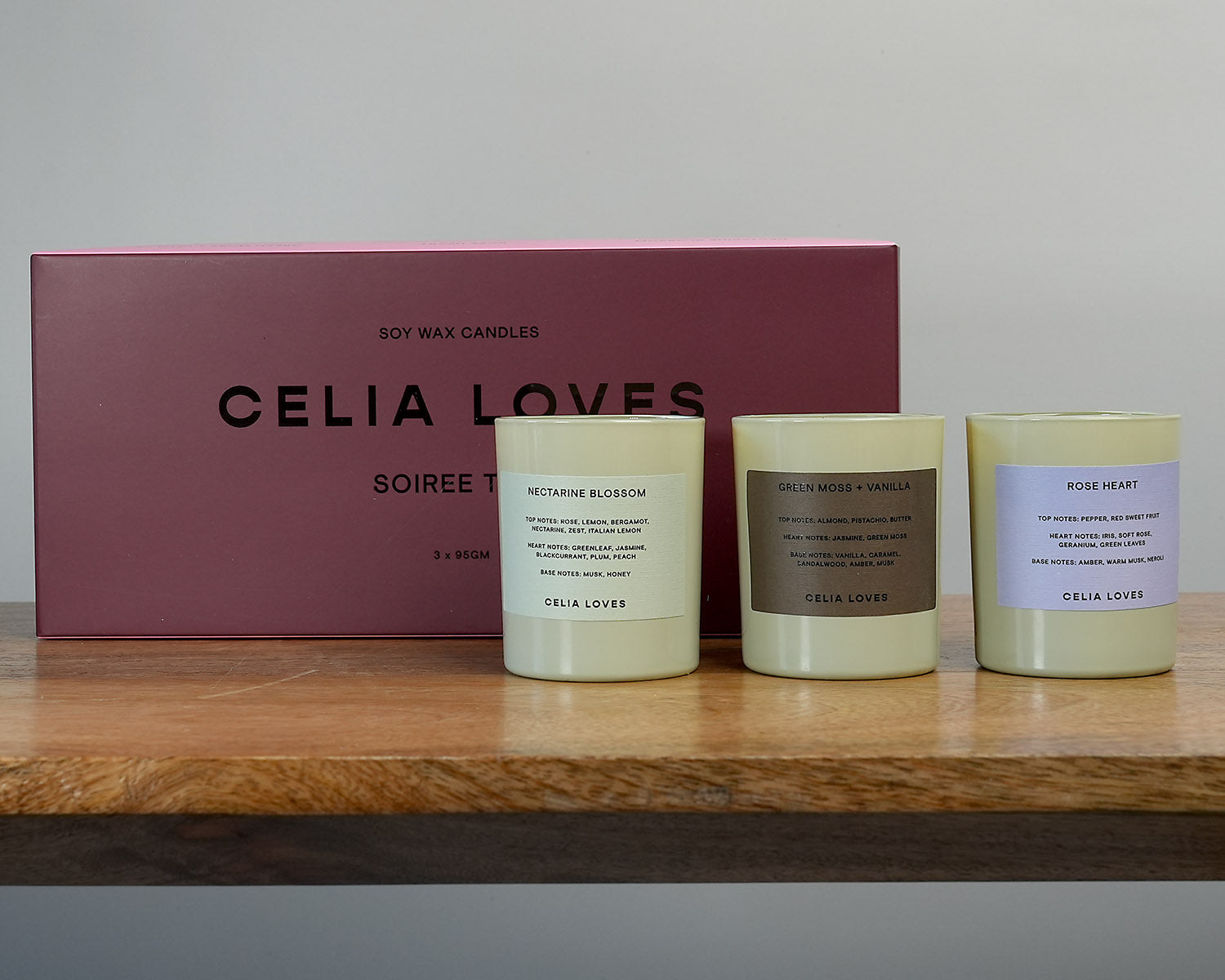 Celia Loves Trio Candle Set - Soiree