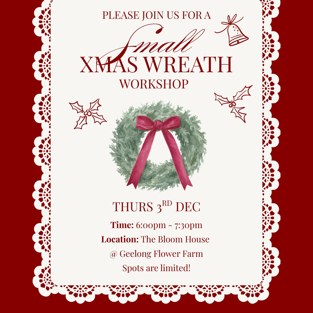 2026 Christmas Wreath Workshop Series