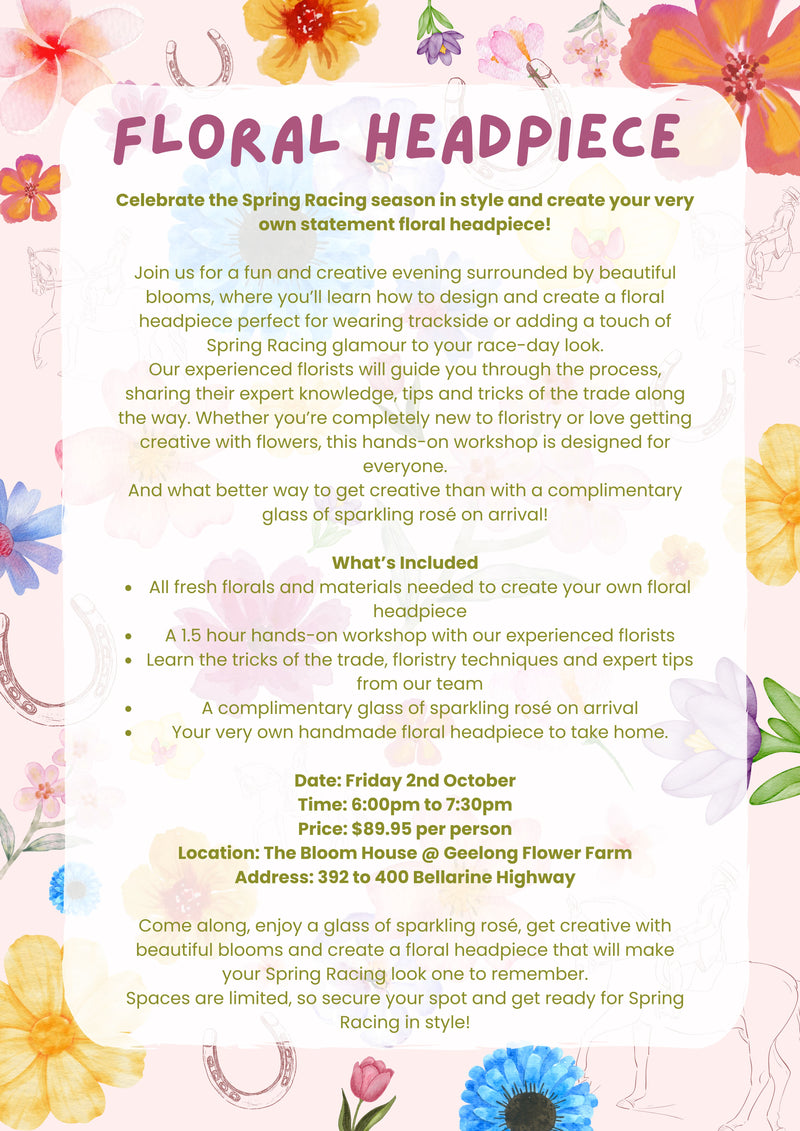 Spring Racing Workshop - Floral Headpiece