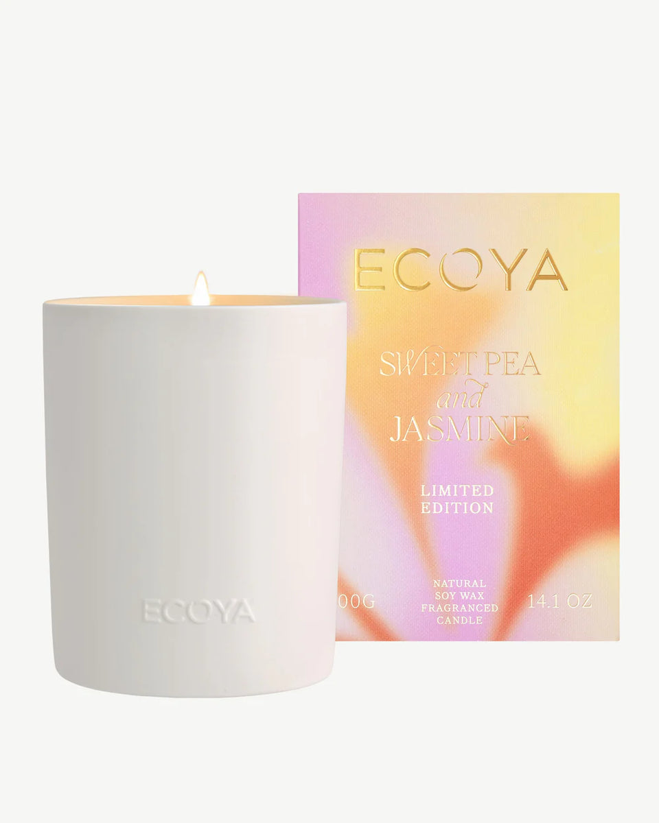 ECOYA Limited Edition Sweet Pea & Jasmine Ceramic Candle