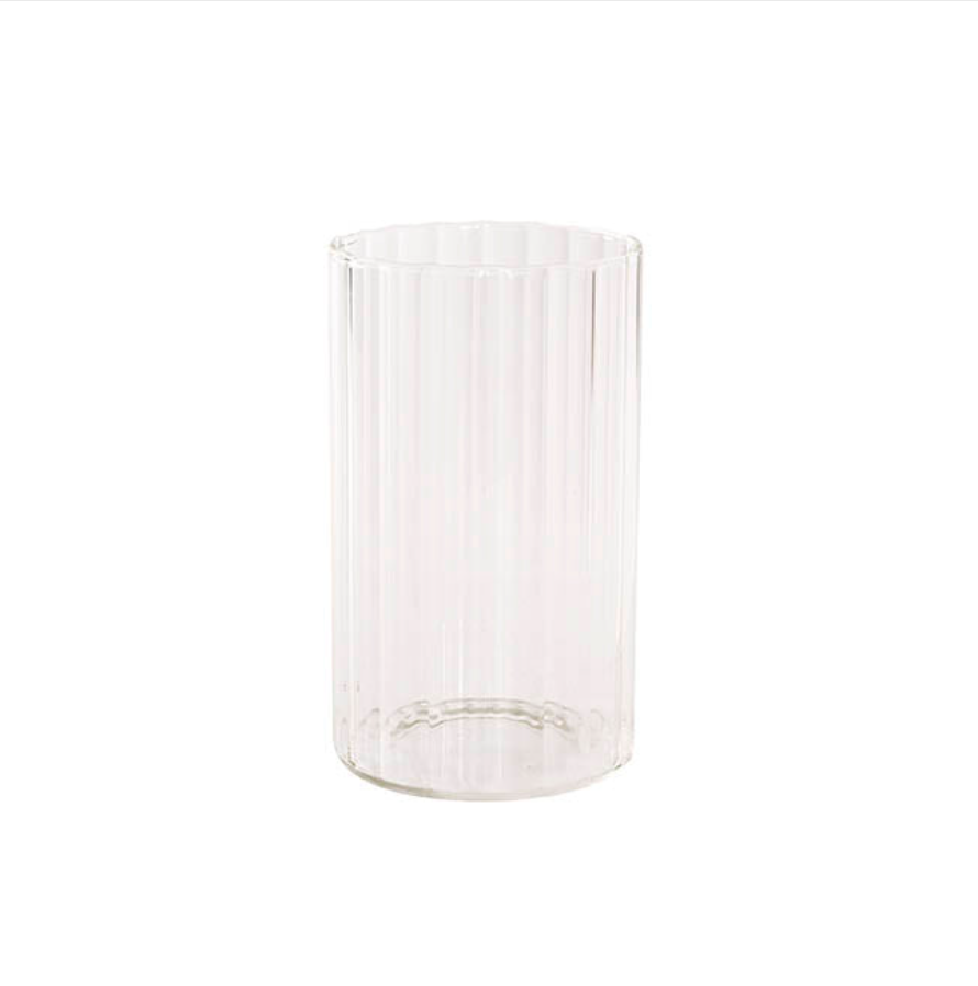 Ribbed Glass Vase