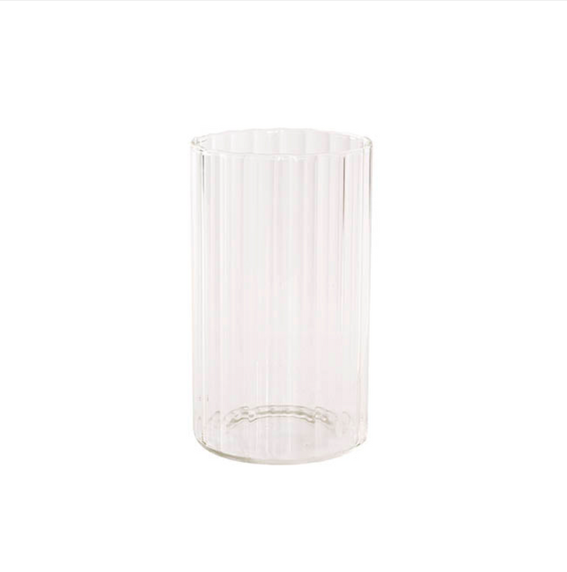 Ribbed Glass Vase