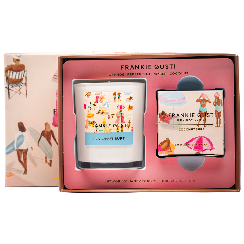 Frankie Gusti Steamer & Candle Duo - Holiday Series